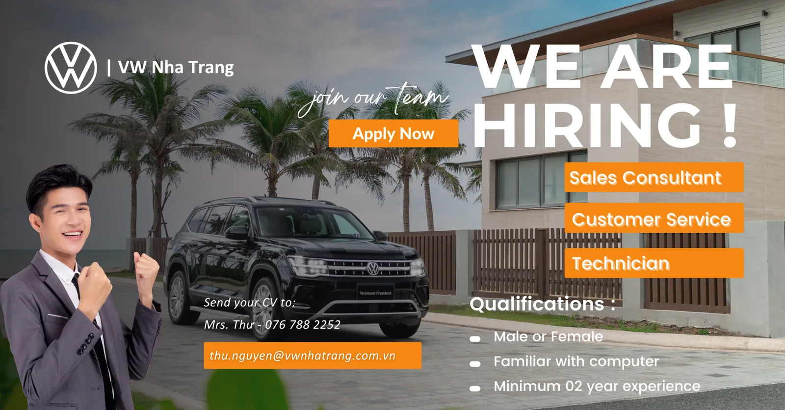 Tin mới từ Volkswagen Nha Trang: Volkswagen Nha Trang Tuyển Dụng Nhiều Vị Trí