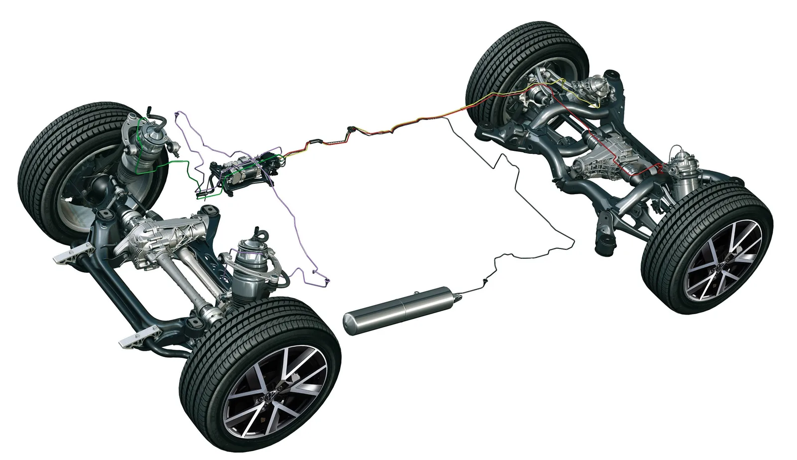 Hình minh họa: Hệ thống treo khi nén Air Suspension