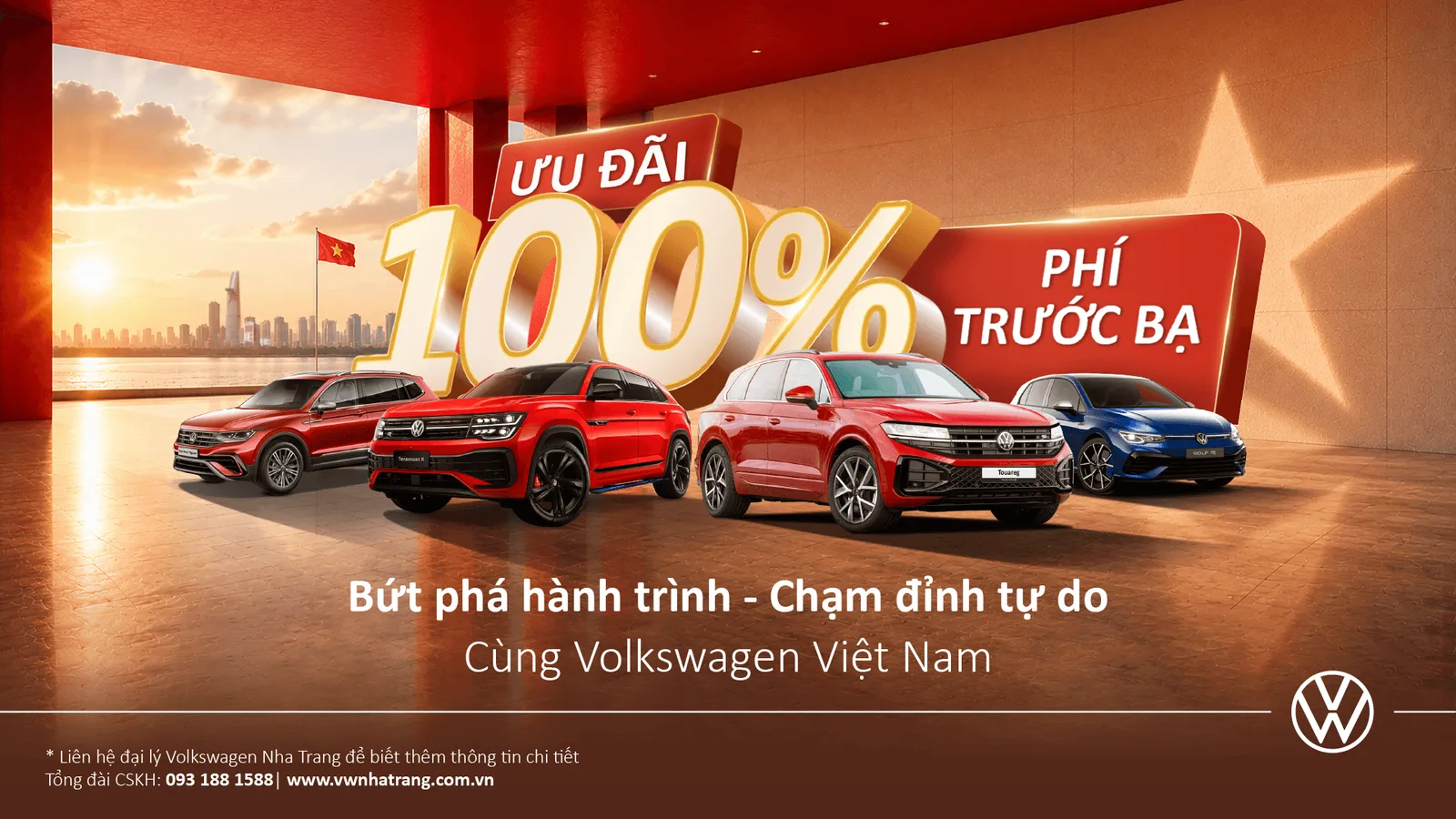 Hình ảnh minh họa Volkswagen ưu đãi 100% lệ phí trước bạ chỉ trong tháng 9